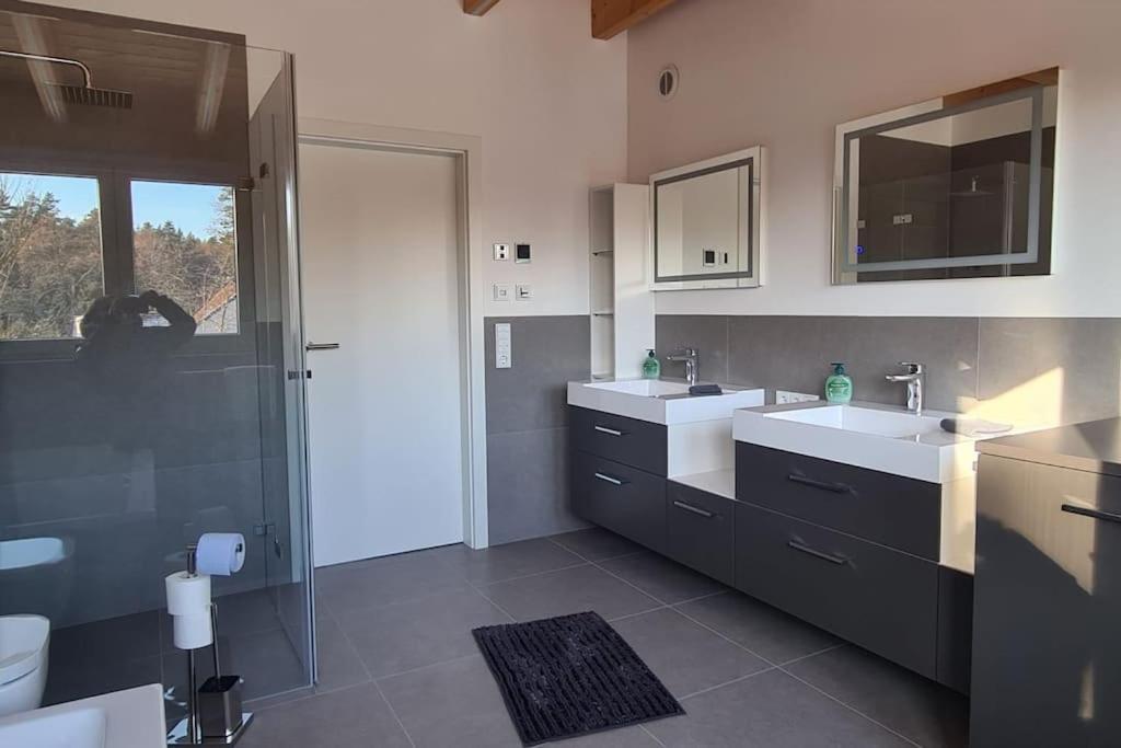 Moderne Ferienunterkunft/Wohnung Burgthann Exteriér fotografie