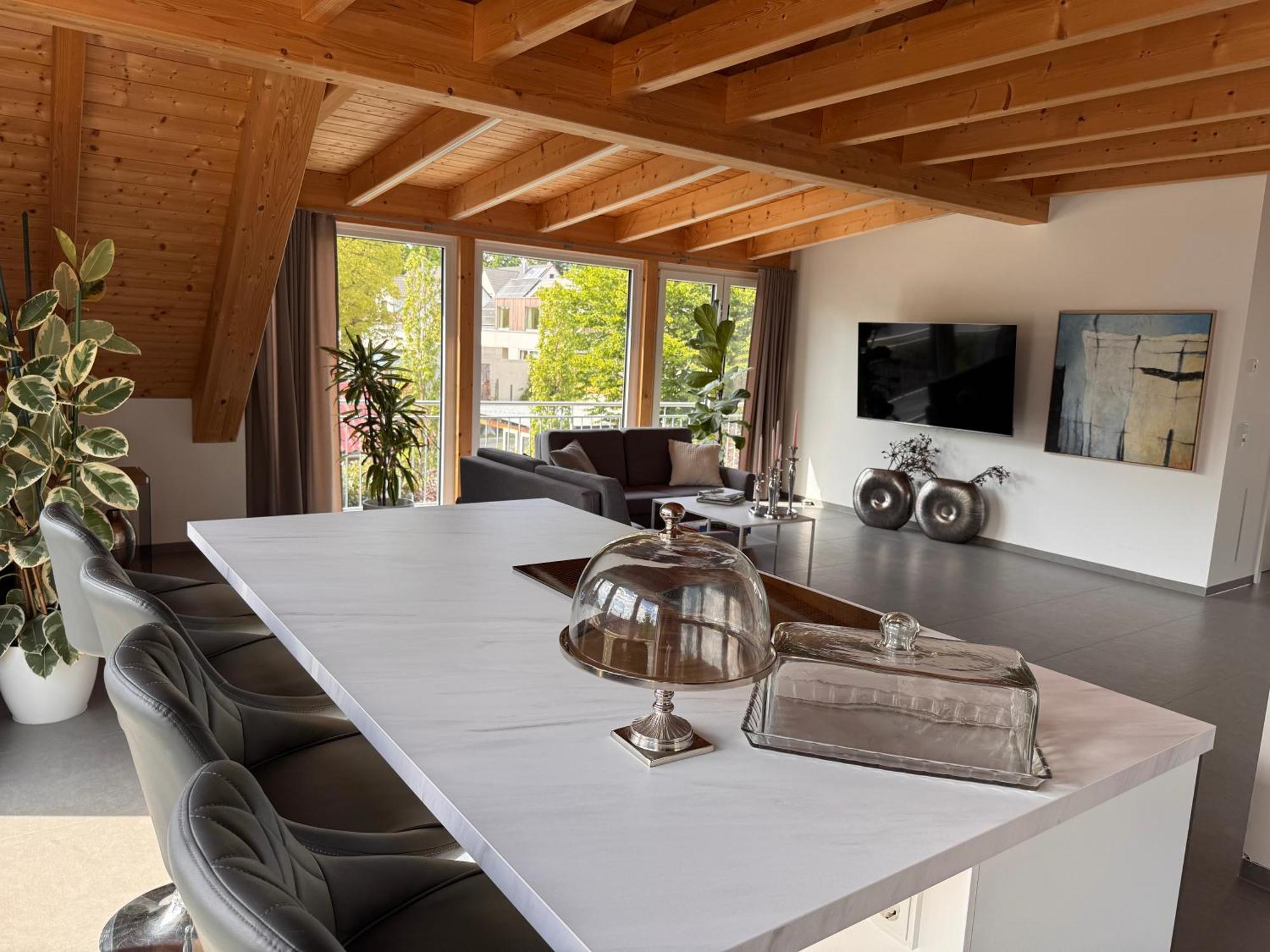 Moderne Ferienunterkunft/Wohnung Burgthann Exteriér fotografie