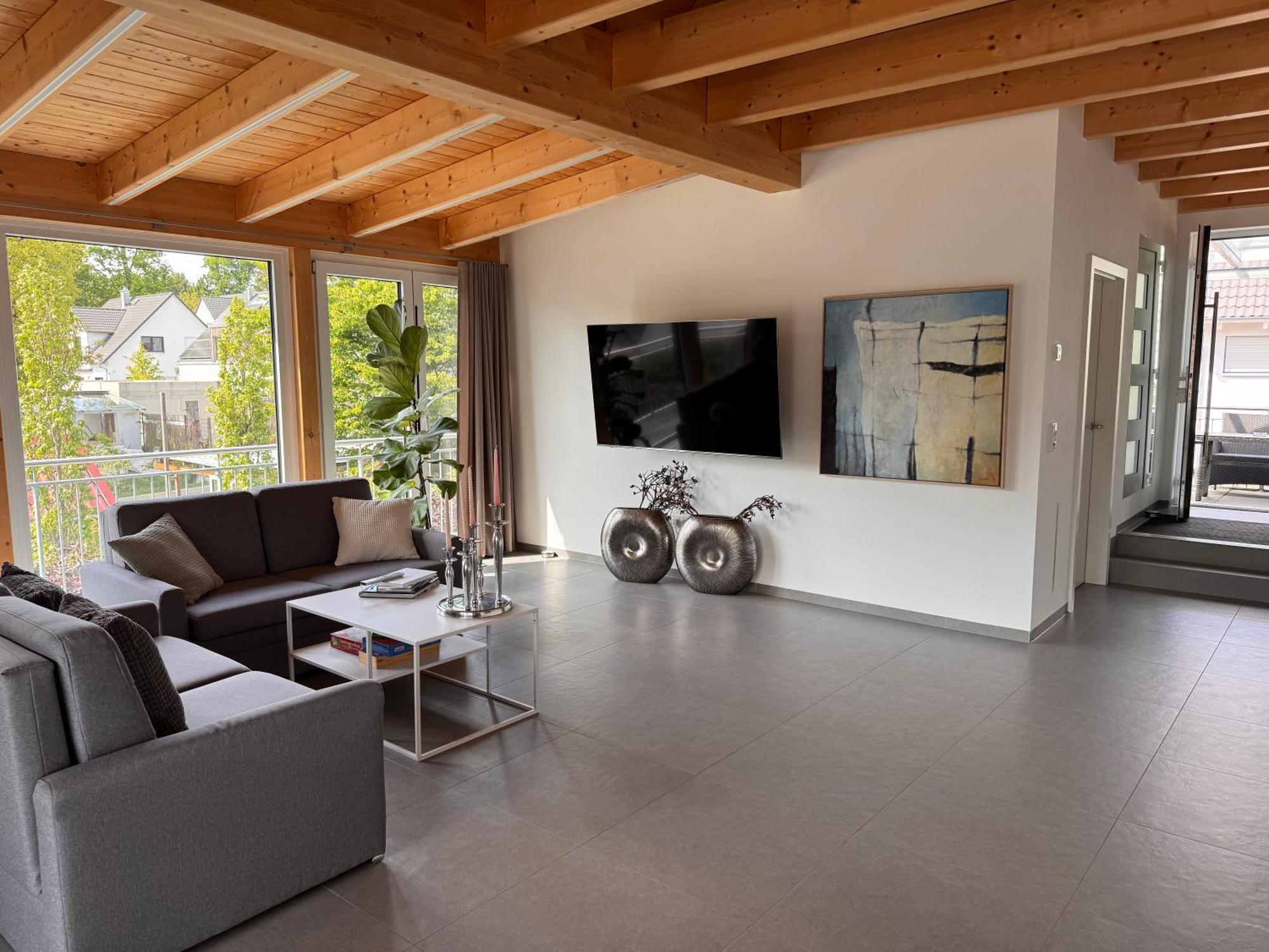 Moderne Ferienunterkunft/Wohnung Burgthann Exteriér fotografie