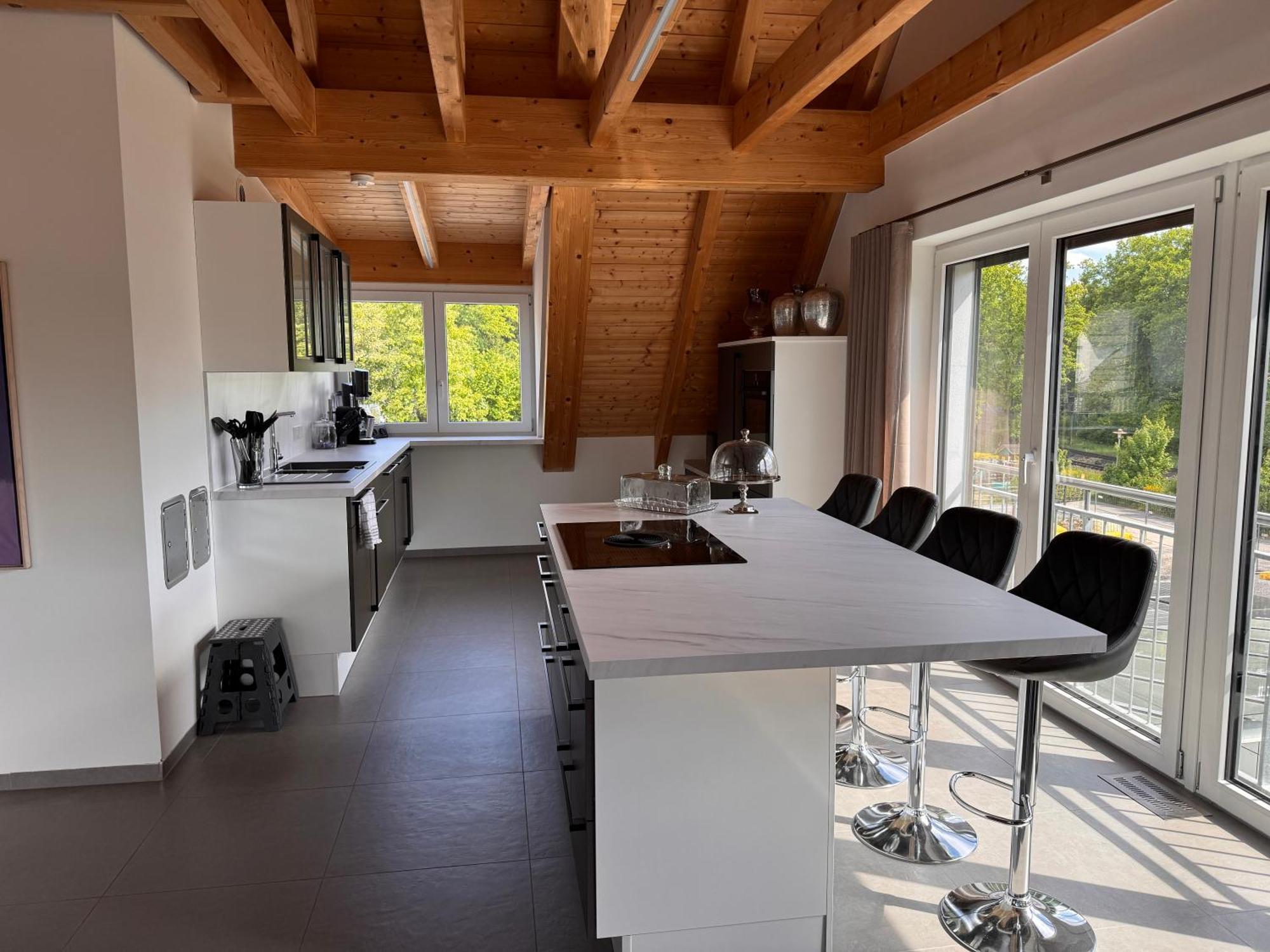 Moderne Ferienunterkunft/Wohnung Burgthann Exteriér fotografie